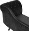 NIMES - Chaise longue - Zwart - Rechterzijde - Fluweel