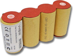 NiMH-batterij - 3000 mAh (4,8 V) voor elektrische bezem huisreiniger huishoudelijke robots zoals Kärcher ABS-K55, BF9900