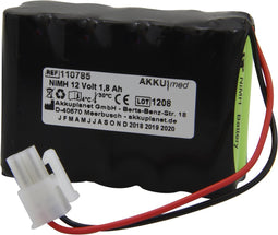 NiMH-batterij geschikt voor Cardiette Cardioline AR1200 View AR1200view 12 volt / 1.80 Ah - GP180AAH10YMXZ *** Aandacht andere stekker dan met 110176 CE-conform