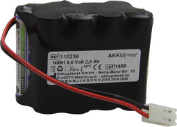 NiMH-batterij geschikt voor Cardiette ECG-recorder AR600ADV 9,6 volt / 2,4 Ah CE-conform