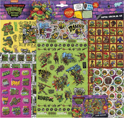 Ninja Turtles stickers Totum super sticker set XL - 7 vellen incl. luxe metallic en laser stickers 38 x 36 knutselen stickeren Sint schoencadeau