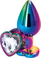 NS Novelties Buttplug REAR ASSETS MULTICOLOR HEART MEDIUM CLEAR Multicolours