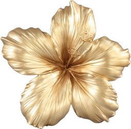 PTMD Mira Bloem Wanddecoratie - 20 x 5,5 x 20 cm - Polyresin - Goud