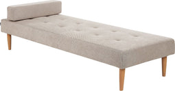 NIORT - Chaise longue - Beige - Polyester