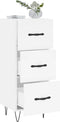 vidaXL - Dressoir - 34,5x34x90 - cm - bewerkt - hout - wit