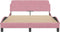 vidaXL - Bedframe - met - hoofdeinde - zonder - matras - 140x200 - cm - fluweel - roze