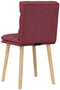 vidaXL - Eetkamerstoelen - 2 - st - stof - wijnrood