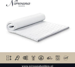 Nirwana Bedden Topper - HR50 Koudschuim - Topdekmatras - Ergonomisch - 120x200cm ca 7cm dik matras