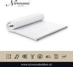 Nirwana Bedden Topper - NASA Traagschuim - Topdekmatras - Ergonomisch - 140x190cm ca 7cm dik matras