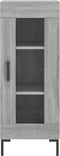 vidaXL - Dressoir - 34,5x34x90 - cm - bewerkt - hout - grijs - sonoma - eikenkleurig