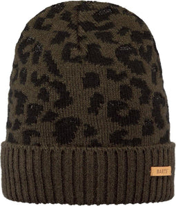Barts Honey Beanie - Muts - Gevoerd met panterprint - Army - Maat 53 (circa 4 tot 8 jaar)