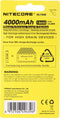 Nitecore 18650 Li-Ion accu, NL1840, 4000mAh, met beveiligingscircuit