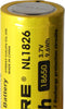 NiteCore 18650 Li-ionbatterij voor LED-zaklampen NL186 met 2600mAh, CR18650 18.6x70mm