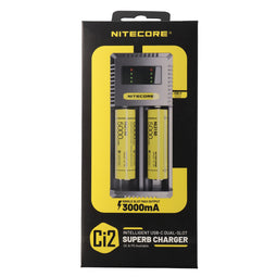 Nitecore charger CI2, intelligent 2-fold quick charger with USB-C charging port, charges Li-Ion, NiM