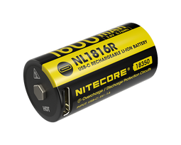 Nitecore Li-Ion NL1816R 18350 battery, with USB-C charging port, 3.6V 1600mAh