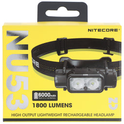 Nitecore NU53 ultralight headlamp for industrial purposes, max. 1800 lumens, incl. 21700 6000mAh Li-