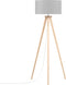 NITRA - Staande lamp - Grijs - Eikenhout