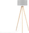 NITRA - Staande lamp - Grijs - Eikenhout