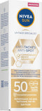 NIVEA SUN Face Luminous Anti-Spot Zonnebrand Gezicht - Gezichtscrème met SPF 50+ - Anti Pigmentvlekken Crème - Zonnecrème - Beschermt en egaliseert - 40 ml