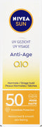 NIVEA SUN UV Anti-Age Q10 Zonnebrand Gezicht - SPF 50 - Zonnebrandcreme - Anti Rimpel Zonnecrème - 50 ml