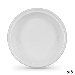 Bordenset Algon Plastic 20,5 cm 20,5 x 3 cm 12 Onderdelen (18 Stuks)