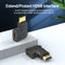 Vention HDMI hoekadapter - 90 graden - HDMI 2.0 - 4K 60Hz - Zwart