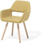 CHICAGO - Eetkamerstoel - Mosterdgeel - Polyester