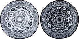 Tuintapijt - Rond - Zwart/Grijs - 180 x 180 cm