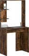 vidaXL - Kaptafel - Gerookt - Eiken - 78,5x37x154,5 - cm - Gefabriceerd - Hout