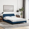 vidaXL - Bedframe - met - hoofdeinde - zonder - matras - 140x190 - cm - stof - blauw