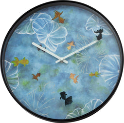 Wandklok 30cm-Stil-Blauw-Plastic-NeXtime Pond