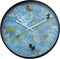Wandklok 30cm-Stil-Blauw-Plastic-NeXtime Pond