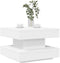 vidaXL - Salontafel - 360 - graden - draaibaar - 50x50x34,5 - cm - wit