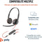 Poly Blackwire 3225 - Stereo Headset - USB-A/USB-C - Zwart
