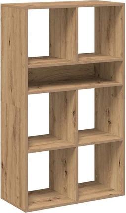 vidaXL - Boekenkast - 66x31x112 - cm - bewerkt - hout - artisanaal - eikenkleur