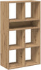 vidaXL - Boekenkast - 66x31x112 - cm - bewerkt - hout - artisanaal - eikenkleur