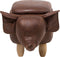 ELEPHANT - Hocker - Donkerbruin - Kunstleer