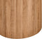 ALBINA - Ronde eettafel - Wit/Bruin - 120 cm - Hout/Steen