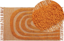 HAKKARI - Vloerkleed - Oranje - 80 x 150 cm - Katoen