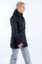 Ralka Regenjas Deluxe - Lang Model - Getailleerd - Zwart/Aqua - M (38)