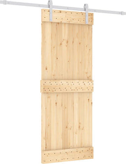vidaXL - Schuifdeur - met - beslag - 80x210 - cm - massief - grenenhout