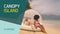 Intex Canopy Island - Opzetzwembad 199 x 150 cm - Afneembaar zonnescherm - Wit/Bruin