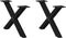 vidaXL - Salontafelpoten - 2 - st - X-vormig - 60x(30-31) - cm - staal - zwart
