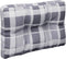 vidaXL - Palletkussens - 2 - st - ruitpatroon - stof - grijs