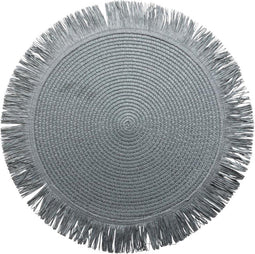 S/2 Placemats - Ø38cm - Donkergrijs (2 stuks)