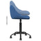Kantoorstoel fluweel blauw