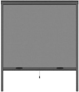 Raammuggennet L125 x H145 cm in antracietgrijs aluminium - In te korten in breedte en hoogte