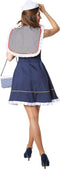 dressforfun Matrozenbruid - Verkleedkostuum - Mouwloze jurk met muts - Blauw