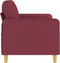 vidaXL - Tweezitsbank - 140 - cm - stof - wijnrood