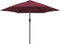 vidaXL - Parasol - met - metalen - paal - 300 - cm - bordeauxrood